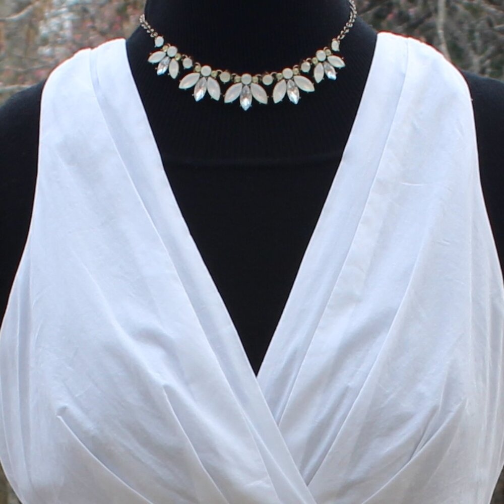 Summer SUNDRESS Party Business Classy Comfy Cotton Black - White Floral Pockets! - Picture 7 of 8